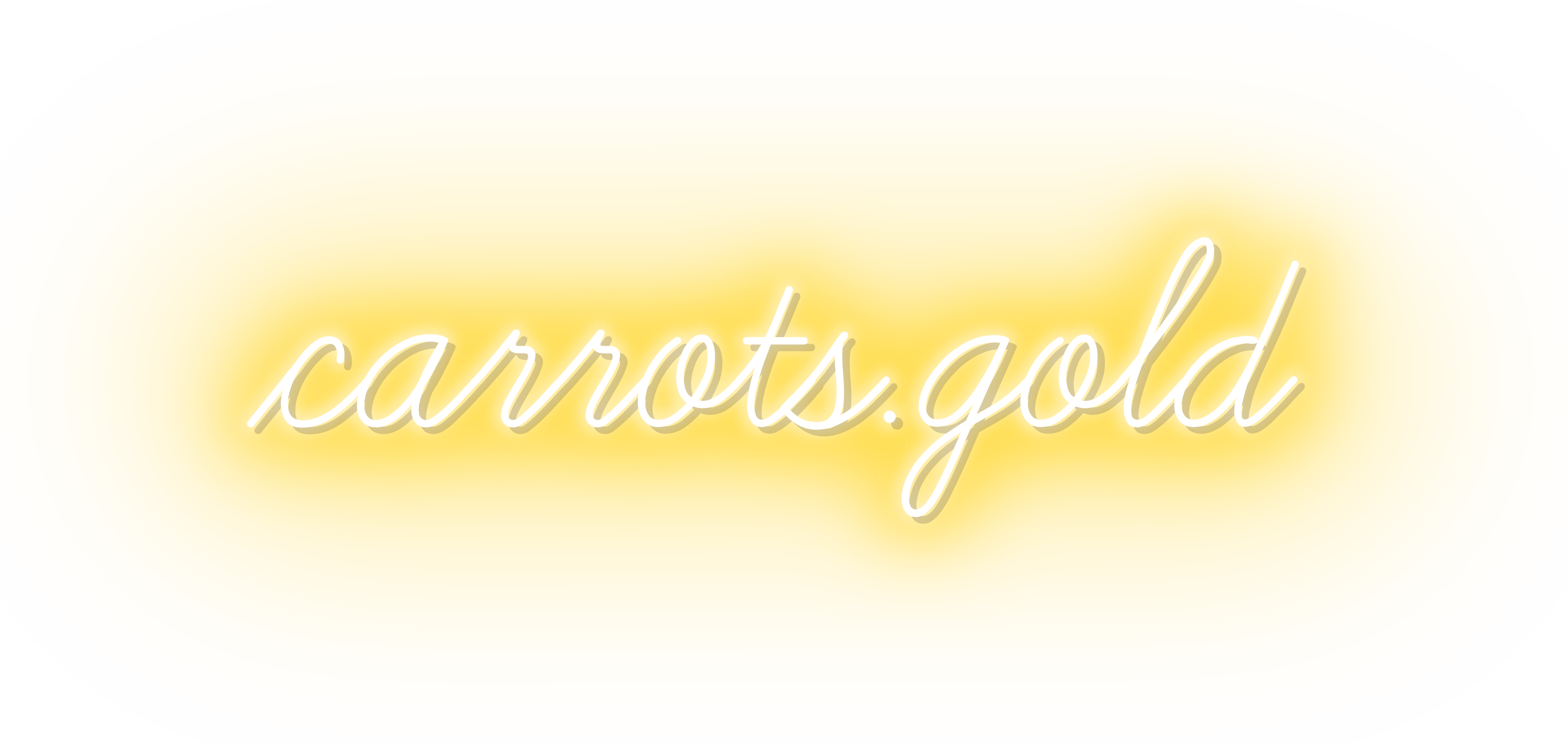 carrots.gold logo in neon sign styling